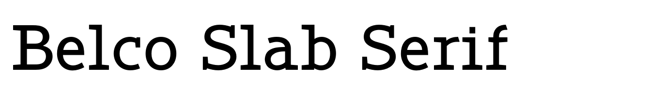 Belco Slab Serif